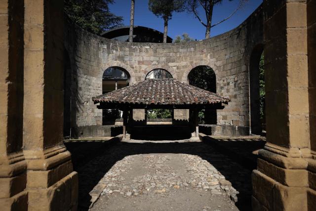 This photograph shows the Ayrolle washhouse in Millau, southern France, on July 10, 2025. (Photo by Valentine CHAPUIS / AFP)