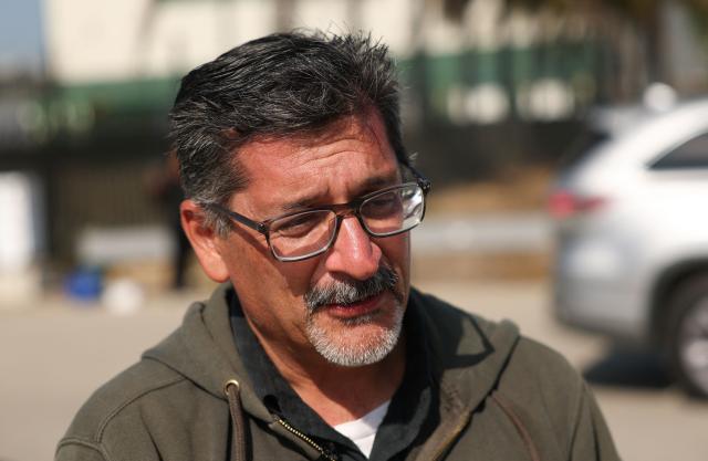 Roman Pinal, National Vice President of United Farm Workers, speaks during an interview outside Glass House Farms in Camarillo, California, on July 11, 2025, the day after an immigration raid on farm workers. A farmworker has died from injuries sustained during an immigration raid on legal cannabis farms near Los Angeles, where clashes erupted between federal agents and protesters. The man was injured on July 10 and died the following day, July 11.
"The family informed me that he was in intensive care, and this morning they confirmed that he had passed away," Roman Pinal, vice-president of United Farm Workers, told AFP at the scene.
The raid occurred July 10 in Carpinteria and Camarillo, two agricultural communities in Ventura County, about an hour northwest of Los Angeles. (Photo by Patrick T. Fallon / AFP)