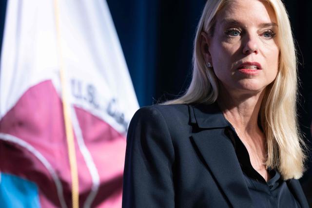 US Attorney General Pam Bondi speaks about recent drug enforcement actions during a news conference at the Drug Enforcement Administration (DEA) headquarters in Arlington, Virginia, on July 15, 2025. (Photo by SAUL LOEB / AFP)