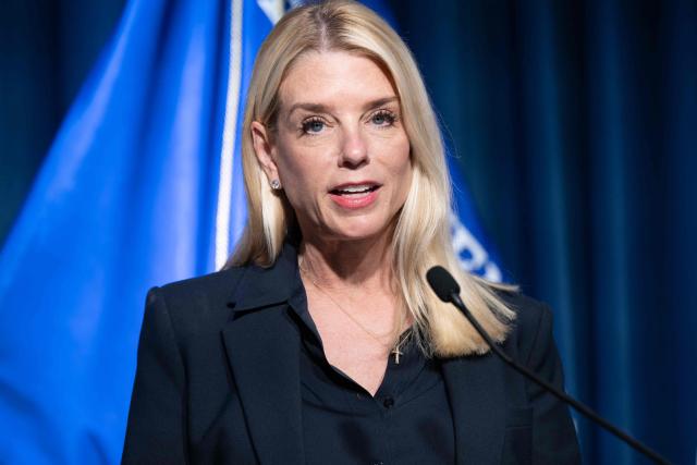 US Attorney General Pam Bondi speaks about recent drug enforcement actions during a news conference at the Drug Enforcement Administration (DEA) headquarters in Arlington, Virginia, on July 15, 2025. (Photo by SAUL LOEB / AFP)