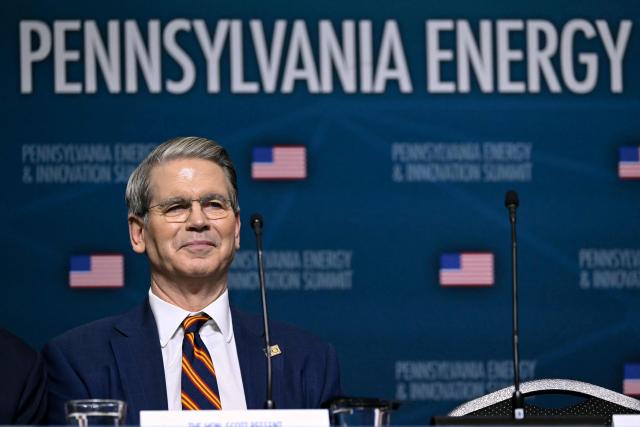 US Secretary of Treasury Scott Bessent attends the Pennsylvania Energy and Innovation Summit on the campus of Carnegie Mellon University in Pittsburgh, Pennsylvania on July 15, 2025. (Photo by ANDREW CABALLERO-REYNOLDS / AFP)