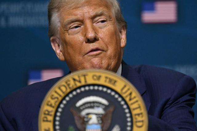 US President Donald Trump speaks at the inaugural Pennsylvania Energy and Innovation Summit on the campus of Carnegie Mellon University in Pittsburgh, Pennsylvania, on July 15, 2025. (Photo by ANDREW CABALLERO-REYNOLDS / AFP)