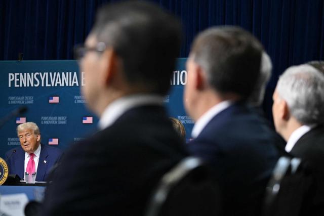 US President Donald Trump speaks at the inaugural Pennsylvania Energy and Innovation Summit on the campus of Carnegie Mellon University in Pittsburgh, Pennsylvania, on July 15, 2025. (Photo by ANDREW CABALLERO-REYNOLDS / AFP)
