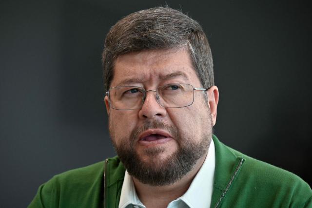Bolivia's presidential candidate for Alianza Unidad coalition Samuel Doria Medina speaks during an interview with AFP in La Paz on July 14, 2025. (Photo by Aizar RALDES / AFP)