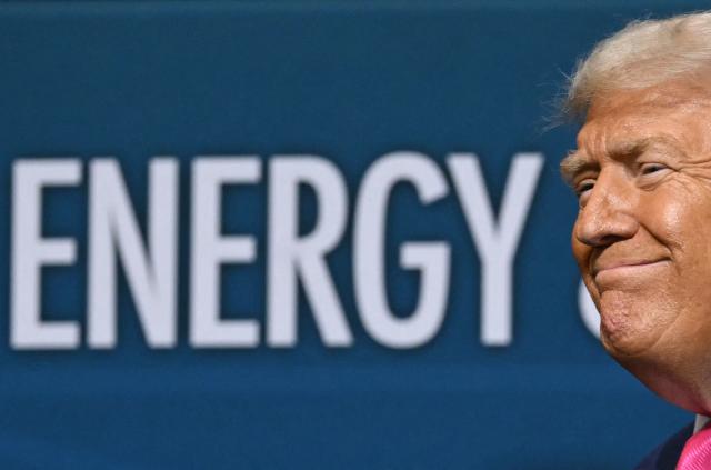 US President Donald Trump attends the Pennsylvania Energy and Innovation Summit on the campus of Carnegie Mellon University in Pittsburgh, Pennsylvania on July 15, 2025. (Photo by ANDREW CABALLERO-REYNOLDS / AFP)