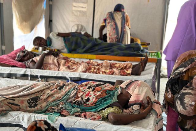 Cholera infected patients receive treatment in the cholera isolation centre at the refugee camps of western Sudan, in Tawila city in Darfur, on August 14, 2025. At least 40 people have died in Sudan's Darfur region in the country's worst cholera outbreak in years, Doctors Without Borders (MSF) said on August 14. (Photo by AFP)