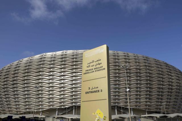 This picture shows the Prince Moulay Abdellah Stadium in Rabat, which was completely demolished in 2023 and rebuilt according to the latest international standards, in Rabat, on September 5, 2025, ahead of the FIFA World Cup 2026 Group E African qualification football match between Morocco and Niger. The stadium built in preparation for two major events: the 2025 Africa Cup of Nations and the 2030 FIFA World Cup, co-hosted by Morocco, Spain, and Portugal. (Photo by Abdel Majid BZIOUAT / AFP)