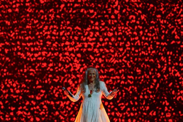 Brazilian song-writer Maria Bethania performs her show 60 Years of Career at Vivo Rio in Rio de Janeiro, Brazil on September 6, 2025. (Photo by Pablo PORCIUNCULA / AFP)