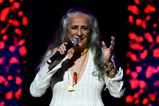 Brazilian song-writer Maria Bethania performs her show 60 Years of Career at Vivo Rio in Rio de Janeiro, Brazil on September 6, 2025. (Photo by Pablo PORCIUNCULA / AFP)
