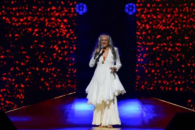 Brazilian song-writer Maria Bethania performs her show 60 Years of Career at Vivo Rio in Rio de Janeiro, Brazil on September 6, 2025. (Photo by Pablo PORCIUNCULA / AFP)