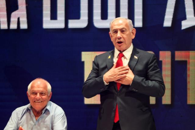 Israeli Prime Minister Benjamin Netanyahu attends a signing ceremony for a framework agreement, aiming to speed up development in the Israeli settlement of Maale Adumim, in the occupied-West Bank settlement on September 11, 2025. In August 2025, Israel approved a major settlement project in an area of the occupied West Bank that the international community has warned threatens the viability of a future Palestinian state.  The plans include the building of around 3,400 homes on the ultra-sensitive tract of land, which lies between Jerusalem and the Israeli settlement of Maale Adumim. (Photo by Menahem KAHANA / AFP)