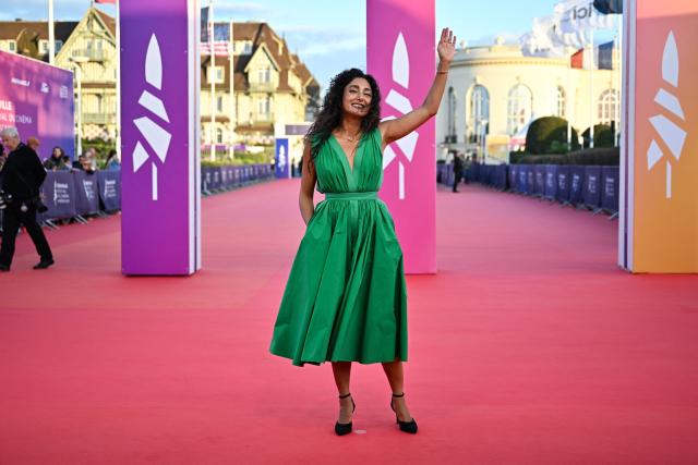 French-Iranian actress and president of the Jury Golshifteh Farahani poses on the red carpet during the 51st edition of the Deauville American film festival, in Deauville, northwestern France on September 11, 2025. (Photo by Lou BENOIST / AFP)