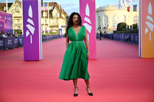 French-Iranian actress and president of the Jury Golshifteh Farahani poses on the red carpet during the 51st edition of the Deauville American film festival, in Deauville, northwestern France on September 11, 2025. (Photo by Lou BENOIST / AFP)