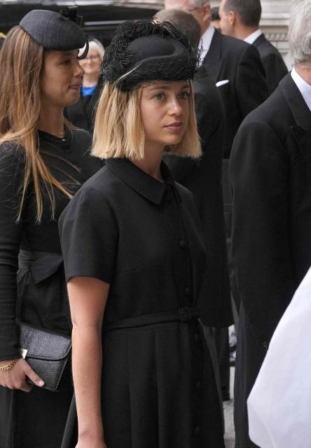 Britain's Lady Amelia Windsor arrives to attend a Requiem Mass, a Catholic funeral service, for the late Katharine, Duchess of Kent, at Westminster Cathedral in London on September 16, 2025. Britain's Duchess of Kent, known for her links to the Wimbledon tennis tournament and for anonymously teaching music at a primary school. The duchess, a talented pianist, organist and singer, was born Katharine Worsley into an aristocratic family in Yorkshire, northern England. (Photo by Jordan Pettitt / POOL / AFP)