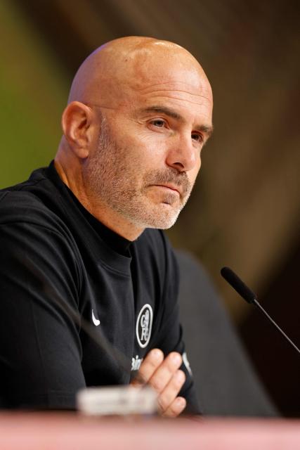 Chelsea's Italian coach Enzo Maresca addresses a press conference in Munich, southern Germany, on September 16, 2025, ahead of the team's UEFA Champions League football match against FC Bayern Munich on September 17. (Photo by Alexandra BEIER / AFP)