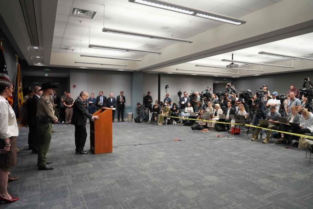 Utah County Attorney General Jeff Gray speaks during a press conference after charges were filed against Tyler Robinson, the suspect in the killing of political activist Charlie Kirk, at the Utah County Health and Justice Building in Provo, Utah, on Sepetember 16, 2025. Robinson has been formally charged with the murder of Kirk, and the prosecution added a notice of intent to seek the death penalty. Six other charges include obstruction of justice and witness tampering. Kirk, a close ally of President Donald Trump, was shot dead last week during a speaking event on a Utah university campus. (Photo by GEORGE FREY / AFP)
