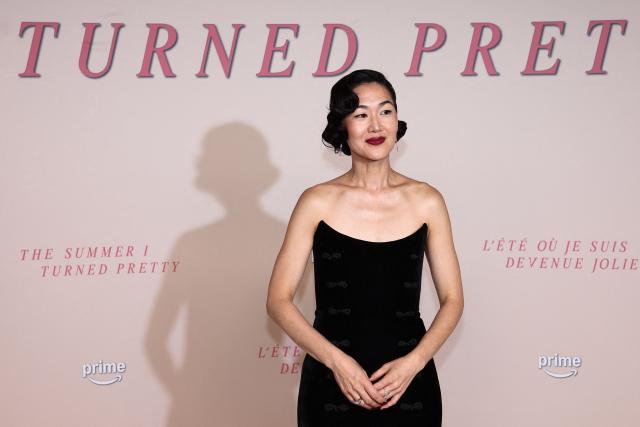US actress Jackie Chung poses on the red carpet upon arrival for the Special screening of the final episode of the serie "The Summer I turned pretty", in Paris, on September 17, 2025. (Photo by Guillaume BAPTISTE / AFP)