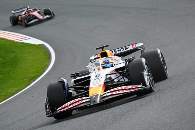 TOPSHOT - RB's French driver Isack Hadjar drives during the Formula One Dutch Grand Prix at The Circuit Zandvoort, western Netherlands, on August 31, 2025. (Photo by NICOLAS TUCAT / AFP)
