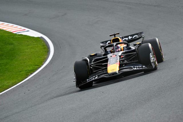 Red Bull Racing's Dutch driver Max Verstappen drives during the Formula One Dutch Grand Prix at The Circuit Zandvoort, western Netherlands, on August 31, 2025. (Photo by NICOLAS TUCAT / AFP)