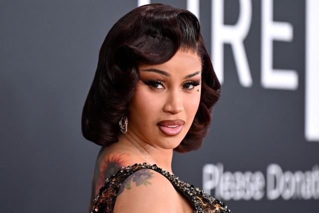 (FILES) (FILES) US rapper Cardi B arrives for the 67th Annual Grammy Awards at the Crypto.com Arena in Los Angeles on February 2, 2025. Rapper Cardi B is expecting a child with her American football player boyfriend Stefon Diggs, she said on September 17, 2025, following weeks of rumors. The singer confirmed the news in an interview with CBS, telling the outlet: "I'm excited. I'm happy." (Photo by Robyn Beck / AFP)