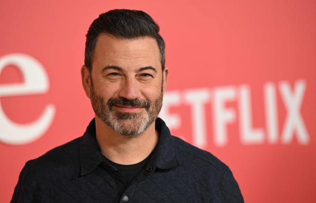 (FILES) US talk show host/comedian Jimmy Kimmel arrives for the world premiere of "Your Place or Mine" at the Regency Village Theater in Los Angeles, California, on February 2, 2023. September 17, 2025 ABC says Jimmy Kimmel taken off air 'indefinitely' after Charlie Kirk comments (Photo by Patrick T. Fallon / AFP)