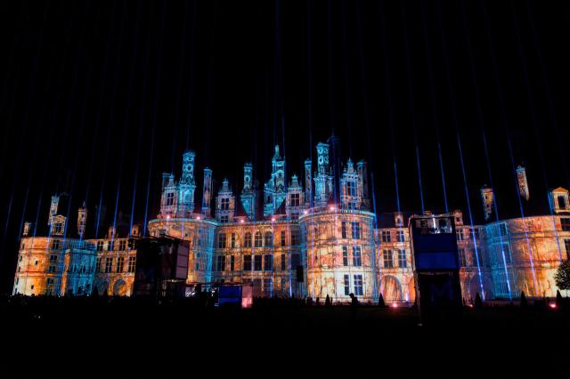 French DJ Michael Canitrot performs at the Chateau de Chambord for the opening of the Heritage Days on September 19, 2025, notably to fund renovation work. (Photo by GUILLAUME SOUVANT / AFP)