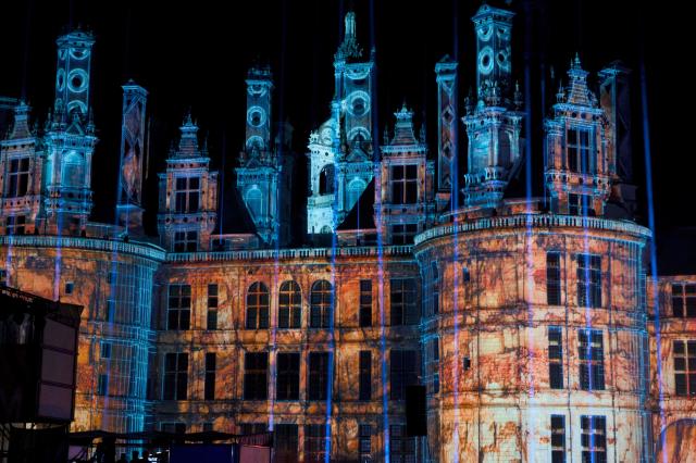 French DJ Michael Canitrot performs at the Chateau de Chambord for the opening of the Heritage Days on September 19, 2025, notably to fund renovation work. (Photo by GUILLAUME SOUVANT / AFP)