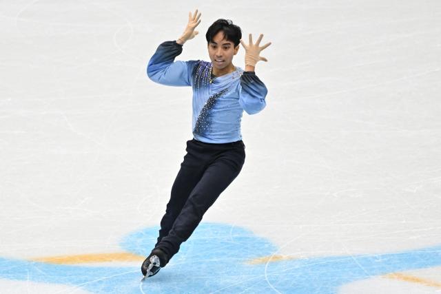 The Philippines' Paolo Borromeo competes in the men's short program during the ISU Skate to Milano Figure Skating Qualifier 2025 in Beijing on September 20, 2025. (Photo by ADEK BERRY / AFP)