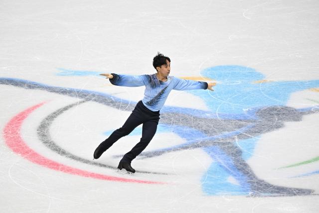 The Philippines' Paolo Borromeo competes in the men's short program during the ISU Skate to Milano Figure Skating Qualifier 2025 in Beijing on September 20, 2025. (Photo by ADEK BERRY / AFP)