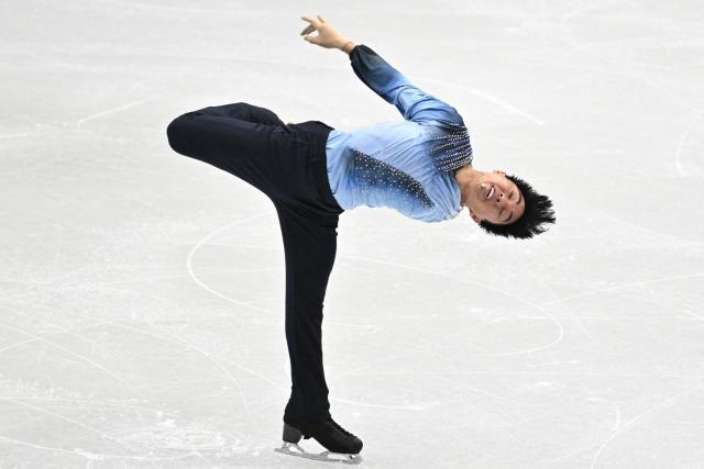 The Philippines' Paolo Borromeo competes in the men's short program during the ISU Skate to Milano Figure Skating Qualifier 2025 in Beijing on September 20, 2025. (Photo by ADEK BERRY / AFP)