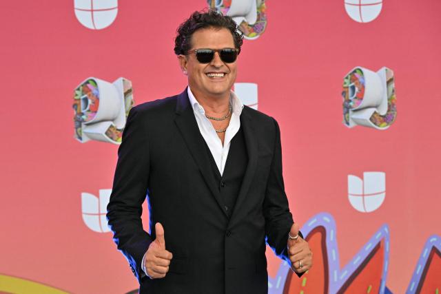 Colombian singer Carlos Vives attends the 22nd Premios Juventud music awards ceremony at the Figali Convention Centre in Panama City, on September 25, 2025. (Photo by MARTIN BERNETTI / AFP)