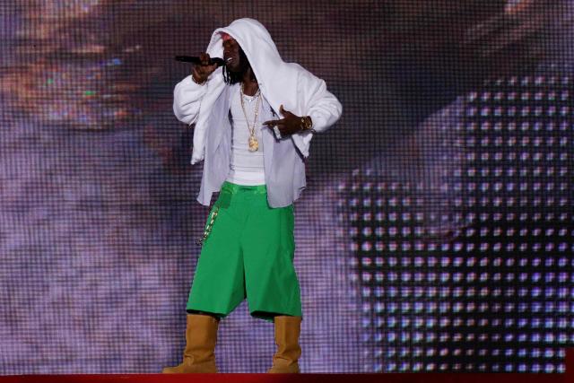 Nigerian singer-songwriter Rema performs during the Global Citizen Festival at Central Park's Great Lawn in New York on September 27, 2025. (Photo by Leonardo MUNOZ / AFP)
