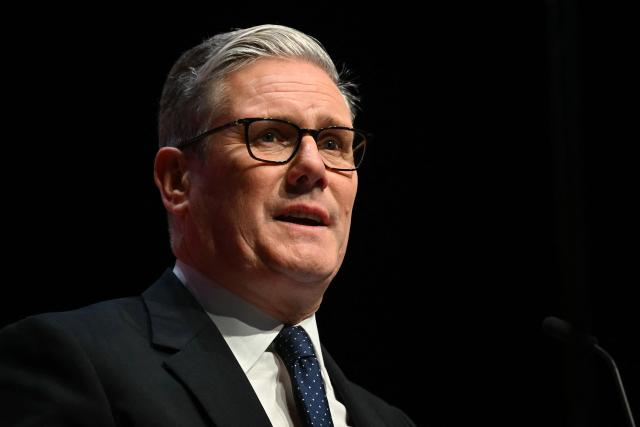 Britain's Prime Minister Keir Starmer attends the first day of the annual Labour Party conference in Liverpool, north-west England, on September 28, 2025. Britain's ruling Labour party began to gather for its annual meeting on Sunday, with underfire Prime Minister Keir Starmer battling to convince nervous lawmakers that he is the right leader to fend off soaring support for the hard right. (Photo by Paul ELLIS / AFP)