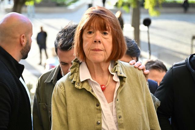 Gisele Pelicot arrives for the appeal trial in the Mazan rape case at the Nimes courthouse, southern France, in Nimes on October 7, 2025. The trial takes place at the Court of Appeal in Nîmes from October 6 to October 9, 2025. Only one of the 51 men convicted in Avignon during the first trial will ultimately be tried on appeal. The sixteen others who had appealed all withdrew their appeals. (Photo by Christophe Simon / AFP)