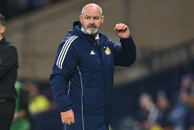 Scotland's head coach Steve Clarke gestures on the touchline during the 2026 World Cup Group C qualifier football match between Scotland and Belarus, at Hampden Park Stadium, in Glasgow, on October 12, 2025. (Photo by ANDY BUCHANAN / AFP)