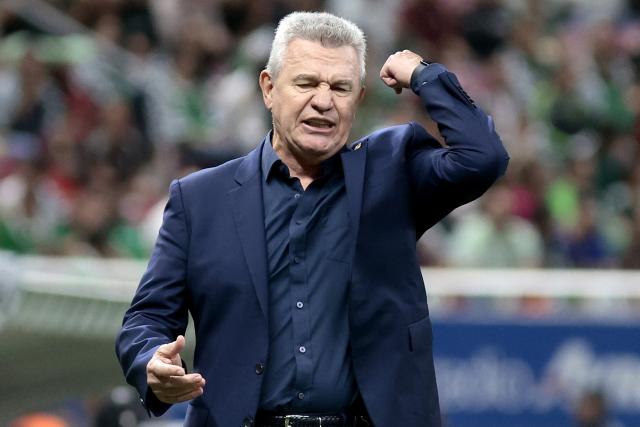 Mexico's coach Javier Aguirre gestures during the international friendly match between Mexico and Ecuador at the Akron Stadium in Zapopan, Jalisco state, Mexico on October 14, 2025. (Photo by Ulises Ruiz / AFP)