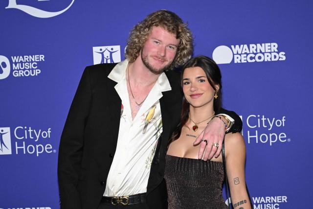 US rapper Yung Gravy (L) and Ari Kytsya attend the City of Hope's 2025 Spirit of Life Gala in Los Angeles, California, October 15, 2025. (Photo by Robyn Beck / AFP)