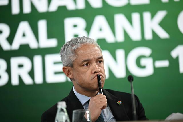 Director-General of the National Treasury of South Africa Duncan Pieterse looks on at a G-20 briefing during the IMF/World Bank annual meetings at the IMF headquarters in Washington, DC, on October 16, 2025. (Photo by Brendan SMIALOWSKI / AFP)