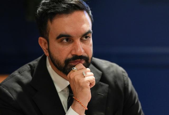 New York Democratic mayorla candidate Zohran Mamdani looks over notes ahead of the first debate of the general election at Rockefeller Center in New York, on October 16, 2025. (Photo by Angelina Katsanis / POOL / AFP)