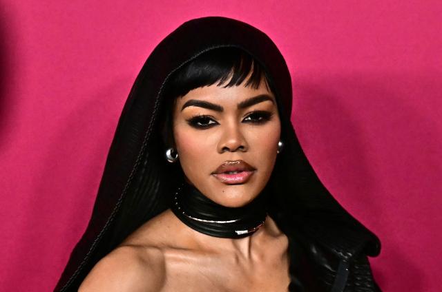 US actress Teyana Taylor attends the world premiere of the Hulu original series "All's Fair" at the DGA Theater in Los Angeles on October 16, 2025. (Photo by Frederic J. Brown / AFP)