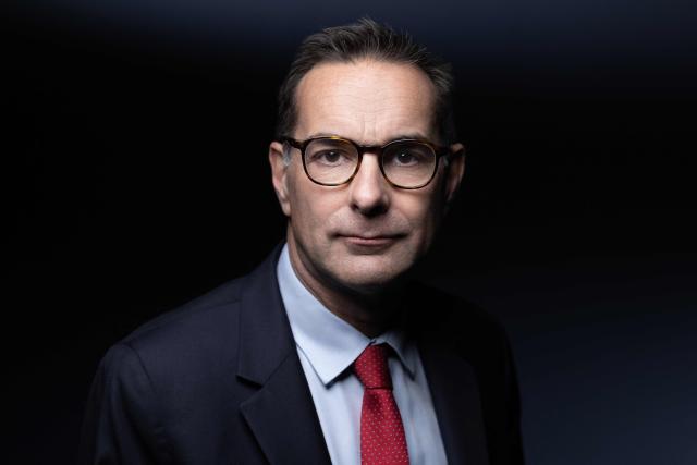 Director of the General Inspectorate of the National Police (IGPN) Stephane Hardouin poses during a photo session in Paris on October 17, 2025. (Photo by JOEL SAGET / AFP)
