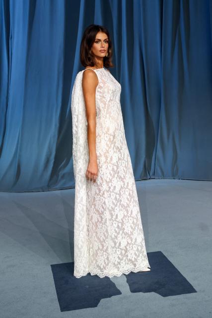 US model and actress Kaia Gerber attends the Academy Museum Gala at the Academy Museum of Motion Pictures in Los Angeles on October 18, 2025. (Photo by VALERIE MACON / AFP)