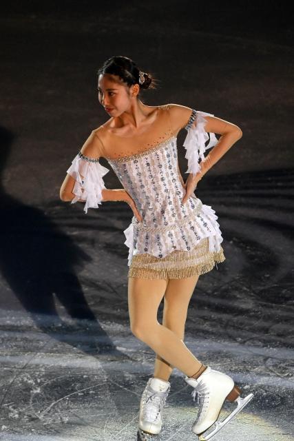 Japan's Rion Suyioshi performs during the Exhibition Gala of the ISU 2025 figure skating French Grand Prix in Angers, western France on October 19, 2025. (Photo by JEAN-FRANCOIS MONIER / AFP)
