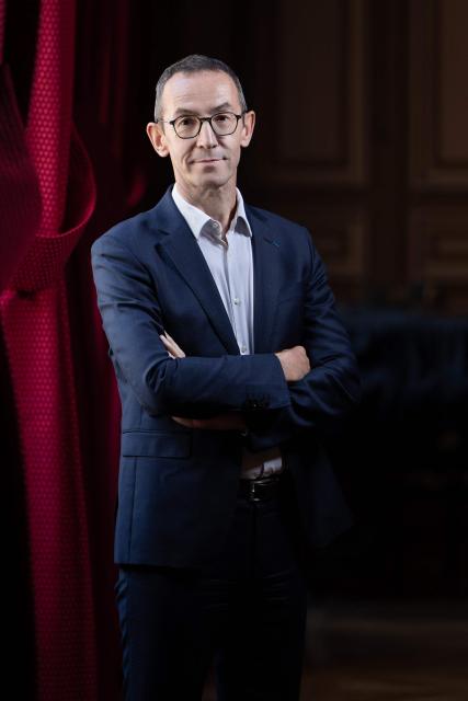Mayor of Paris' 11th arrondissement Francois Vauglin, of the French Socialist Party (PS), poses for a portrait during a photo session in the 11th arrondissement district hall in Paris, on October 14, 2025. (Photo by Geoffroy VAN DER HASSELT / AFP)