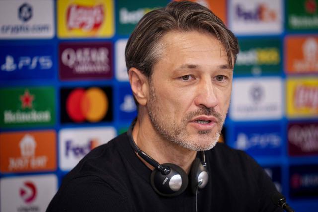 Dortmund's Croatian head coach Niko Kovac addresses a press conference on the eve of the UEFA Champions League football match between FC Copenhagen and BVB Borussia Dortmund in Copenhagen on October 20, 2025. (Photo by Liselotte Sabroe / Ritzau Scanpix / AFP) / Denmark OUT