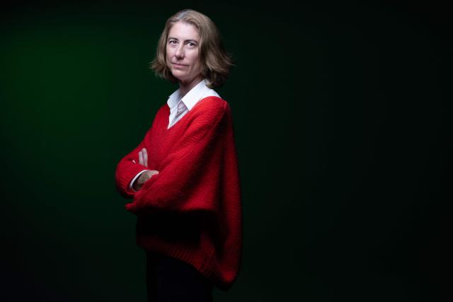 Head of the Green Party list for the 2026 municipal elections in Grenoble, Laurence Ruffin, poses during a photo session in Paris, on October 20, 2025. (Photo by JOEL SAGET / AFP)
