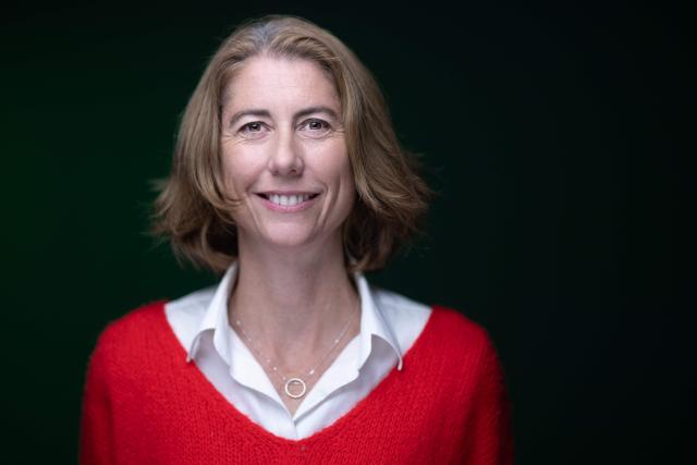 Head of the Green Party list for the 2026 municipal elections in Grenoble, Laurence Ruffin, poses during a photo session in Paris, on October 20, 2025. (Photo by JOEL SAGET / AFP)