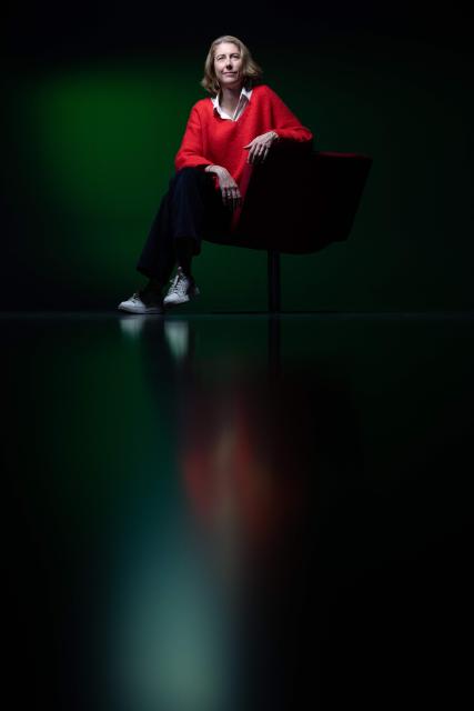 Head of the Green Party list for the 2026 municipal elections in Grenoble, Laurence Ruffin, poses during a photo session in Paris, on October 20, 2025. (Photo by JOEL SAGET / AFP)