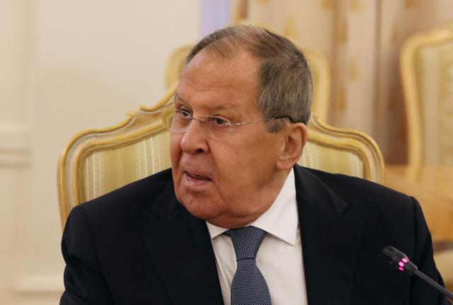 Russian Foreign Minister Sergei Lavrov attends a meeting with Ethiopian Foreign Minister in Moscow on October 21, 2025. (Photo by Shamil Zhumatov / POOL / AFP)