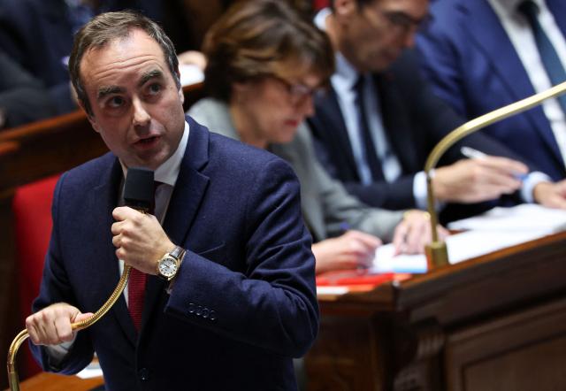 France's Prime Minister Sebastien Lecornu speaks during a session of questions to the government at The National Assembly, France's lower house parliament, in Paris, on October 21, 2025. (Photo by Anne-Christine POUJOULAT / AFP)